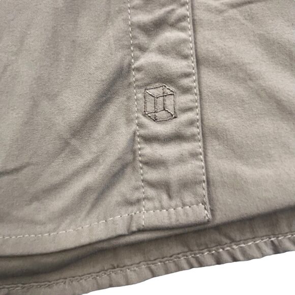 Clothing Arts Shirt Men XXL Tan P Cubed Pick Pocket Proof Button Up Travel Nylon - Picture 6 of 12